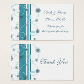 ブルースノーフレーク冬の結婚式の好意タグ (正面&裏面)