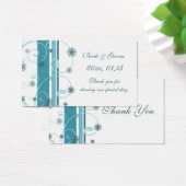 ブルースノーフレーク冬の結婚式の好意タグ (デスク)