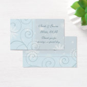 ブルースノーフレーク冬の結婚式の好意タグ (デスク)