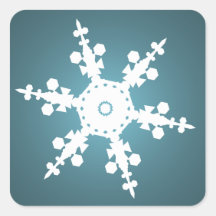 ブルースノーフレーク封筒用シール