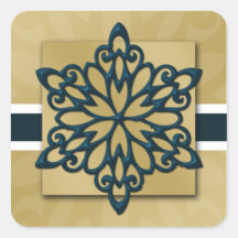 ブルースノーフレーク封筒用シール