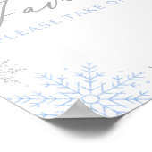 ブルースノーフレーク少年の赤ちゃんシャワー好意サイン ポスター (角)