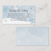ブルースノーフレーク少年の赤ちゃんシャワー本ベビー エンクロージャーカード (正面/裏面)