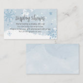 ブルースノーフレーク少年の赤ちゃんシャワー表示シャワー エンクロージャーカード (正面/裏面)