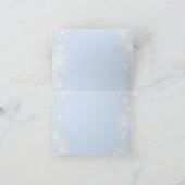 ブルースノーフレーク少年ベイビーシャワーありがとう サンキューカード (内部)