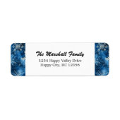 ブルースノーフレーク差出人住所ラベル ラベル (正面)