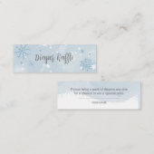 ブルースノーフレーク男の子の赤ちゃんシャワーおむつラッフル スキニー名刺 (正面/裏面)