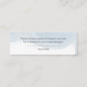 ブルースノーフレーク男の子の赤ちゃんシャワーおむつラッフル スキニー名刺 (裏面)