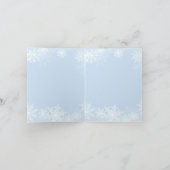 ブルースノーフレーク男の赤ちゃんシャワーサンキュー サンキューカード (内部)