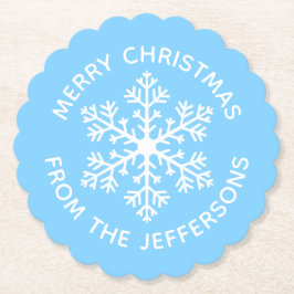 ブルースノーフレーク紙コースター ペーパーコースター