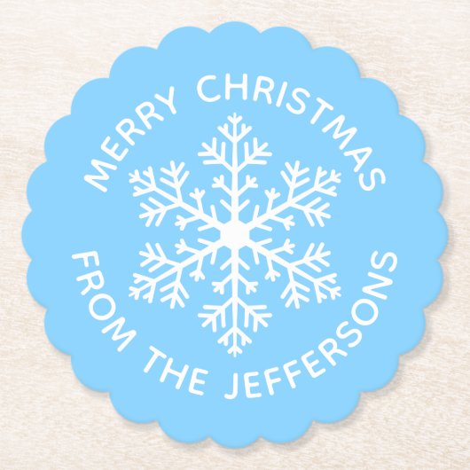 ブルースノーフレーク紙コースター ペーパーコースター (正面)