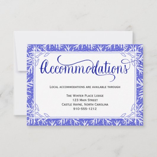 ブルースノーフレーク結婚ズ宿泊カード 招待状 (正面)