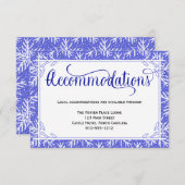 ブルースノーフレーク結婚ズ宿泊カード 招待状 (正面/裏面)