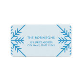 ブルースノーフレーク縁ど差出人住所 ラベル (正面)