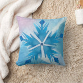ブルースノーフレーク装飾用クッション クッション (ブランケット)