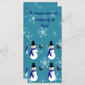 ブルースノーフレーク読の雪だるまブックマーク (正面/裏面)