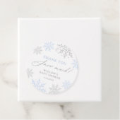 ブルースノーフレーク赤ちゃんシャワーありがとうたくさん雪 フェイバータグ (インサイチュ)