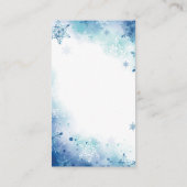 ブルースノーフレーク赤ちゃんシャワーおむつラッフルチケット エンクロージャーカード (裏面)