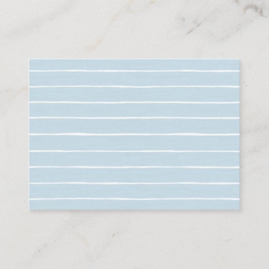 ブルースノーフレーク赤ちゃんシャワーベビー エンクロージャーカード (裏面)