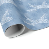 ブルースノーフレーク飛行機 –  ラッピングペーパー (ロールコーナー)