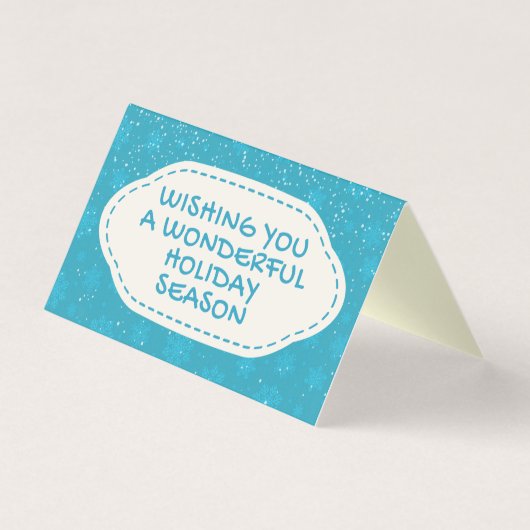 ブルースノーフレーク25パックホリデーカード (正面)