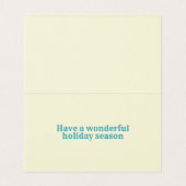 ブルースノーフレーク25パックホリデーカード (内部フラット)