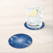 ブルースノーフレーク・クリスマス ラウンドペーパーコースター (インサイチュ)