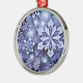 ブルースノーフレーク メタルオーナメント (左)