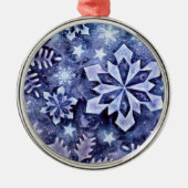 ブルースノーフレーク メタルオーナメント (正面)
