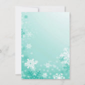 ブルースノーフレーク&ライトクリスマスパーティの招待状 招待状 (裏面)