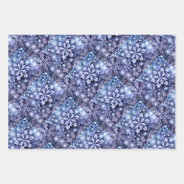 ブルースノーフレーク ラッピングペーパーシート