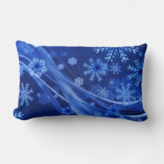 ブルースノーフレーク ランバークッション (正面)
