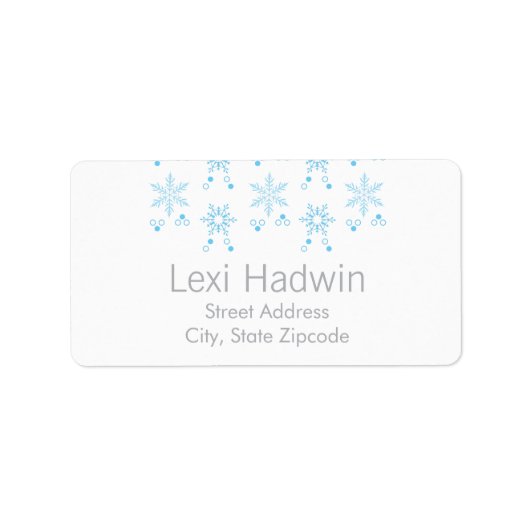 ブルースノーフレーク |差出人住所ラベル ラベル (正面)