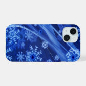ブルースノーフレーク iPhone 15ケース (裏面横)
