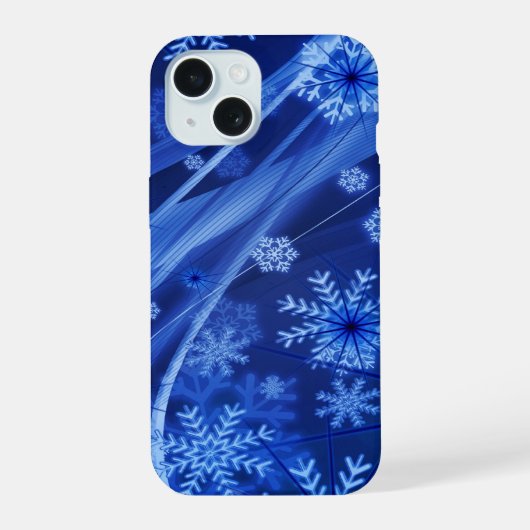 ブルースノーフレーク iPhone 15ケース (裏面)
