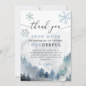 ブルースノーフレークONEderful 1st誕生日 サンキューカード (正面)