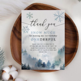 ブルースノーフレークONEderful 1st誕生日 サンキューカード