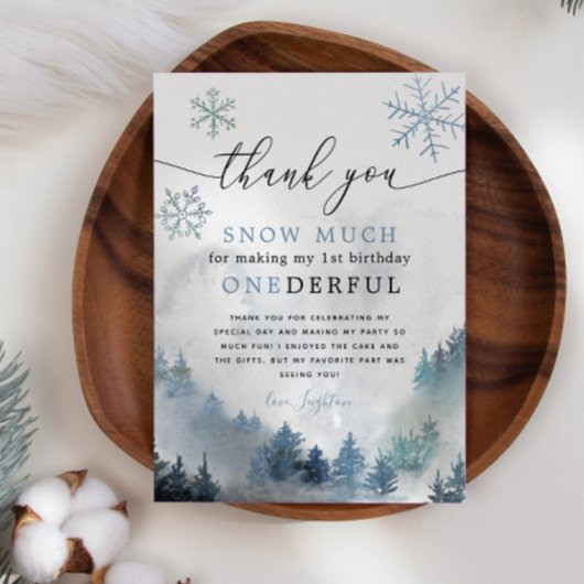 ブルースノーフレークONEderful 1st誕生日 サンキューカード