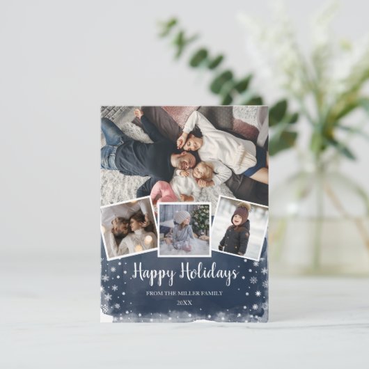 ブルースノーフレー数々のクフォトコラージュホリデー シーズンカード (スタンド正面)