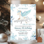 ブルースノーマジカルユニコーンウィンター誕生日 招待状