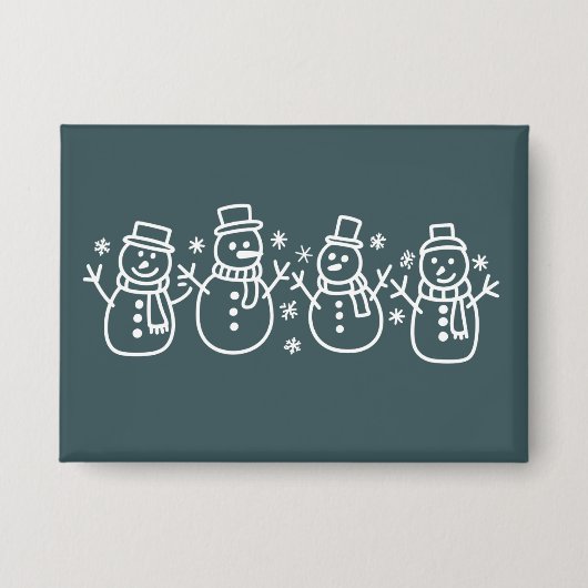 ブルースノーマンクリスマス休日冬の祭典クリスマス 缶バッジ (正面)