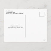 ブルースノーミニマルフレークスクリスマスポストカード シーズンポストカード (裏面)