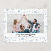 ブルースノーミニマルフレークスクリスマスポストカード シーズンポストカード (正面)