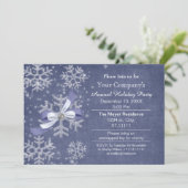 ブルースノー企業のホリデーパーティー招待状 招待状 (スタンド正面)