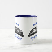 ブルースハーモニカプレーヤー曲げユーモアミュージシャン マグカップ (中央)