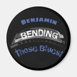 ブルースハーモニカプレーヤー曲げユーモアミュージシャン マグネット