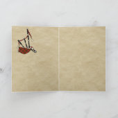 ブルースバッジ&タータンチェックパーソナライズされたカード カード (内部)