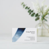 ブルースパイラルパターンホワイトモノグラム名刺 名刺 (スタンド正面)