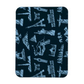 ブルースパターンの旅行パターン マグネット (縦)