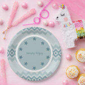 ブルースパターン（の模様が）あるの色合いで ペーパープレート (パーティー)